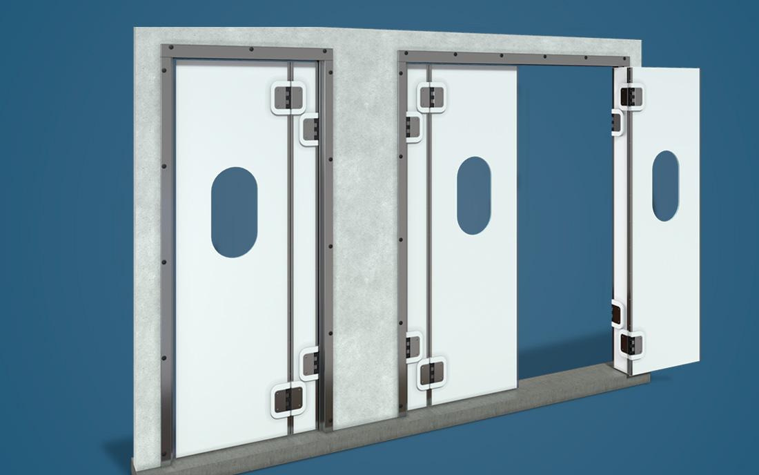 Пластиковые маятниковые двери МД (Пст-fix180)