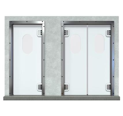 Пластиковые маятниковые двери МД (Пст-fix90)