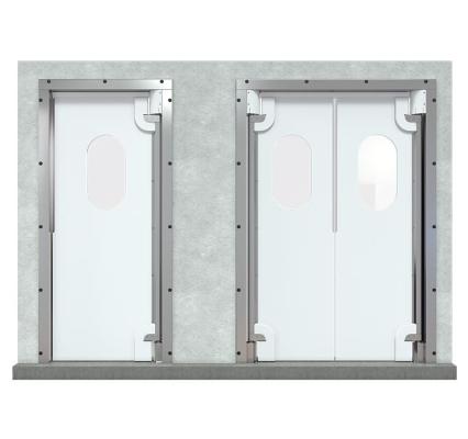 Пластиковые маятниковые двери МД (Пст-Vcam)