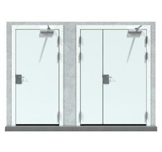 Распашные холодильные противопожарные двери общего назначения